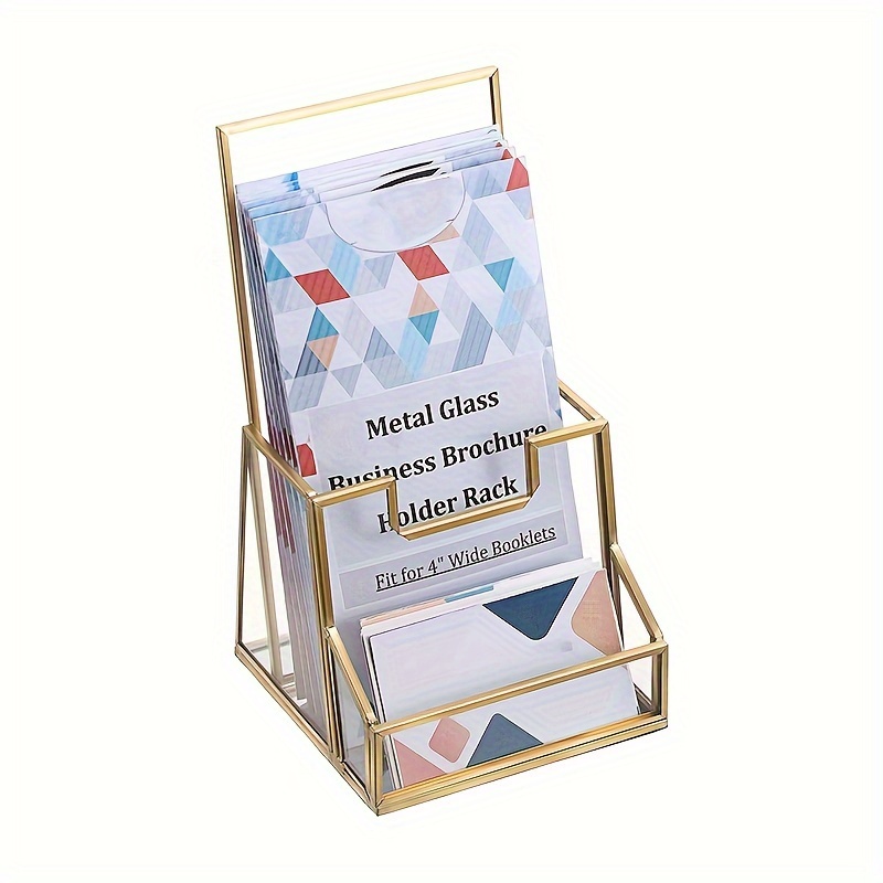 Brochure Holder for Trifolds and Magazines Countertop or Wall