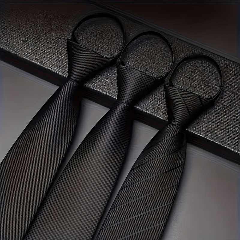 TEMU 3pcs Dark Pattern Business Tie, Men's Versatile Suit Formal Necktie