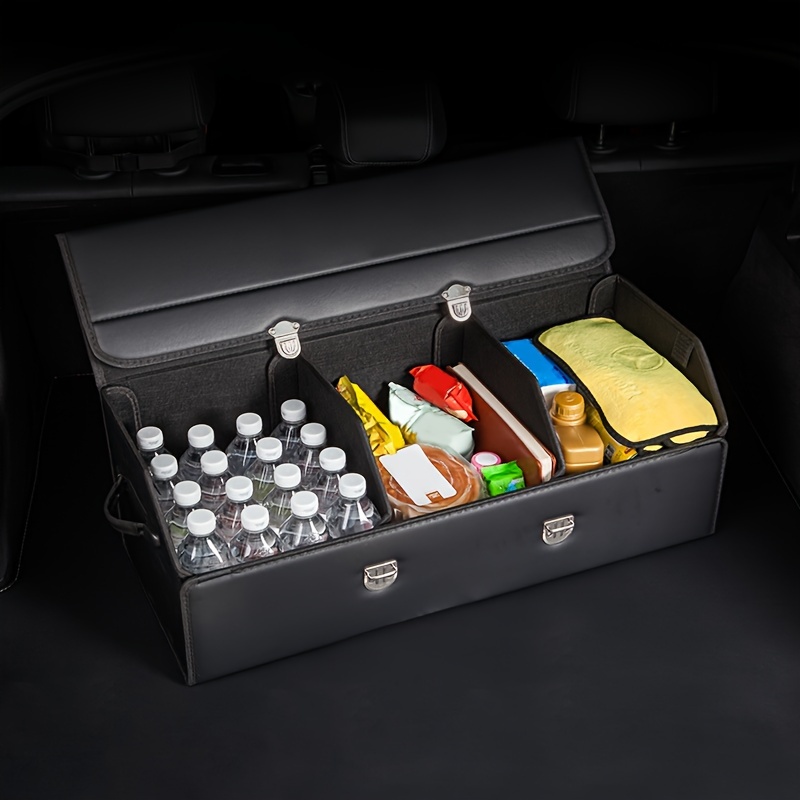  car supplies trunk storage box car solid color storage box multi functional folding lockbox multi size finishing box Product details 3