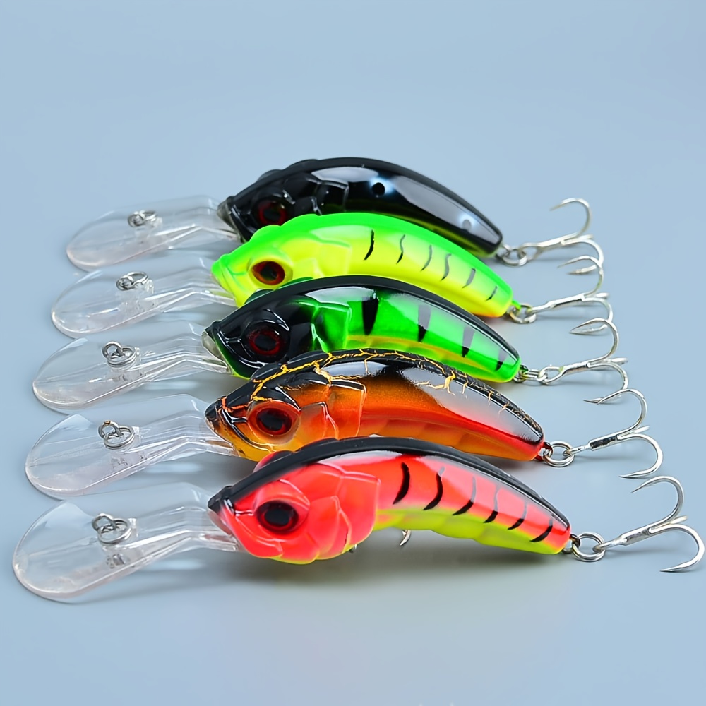 TEMU 5pcs Premium Minnow Fishing Lure Set - 10cm/3.94in Length And 12.9g/0.46oz Weight - Fishing Bait