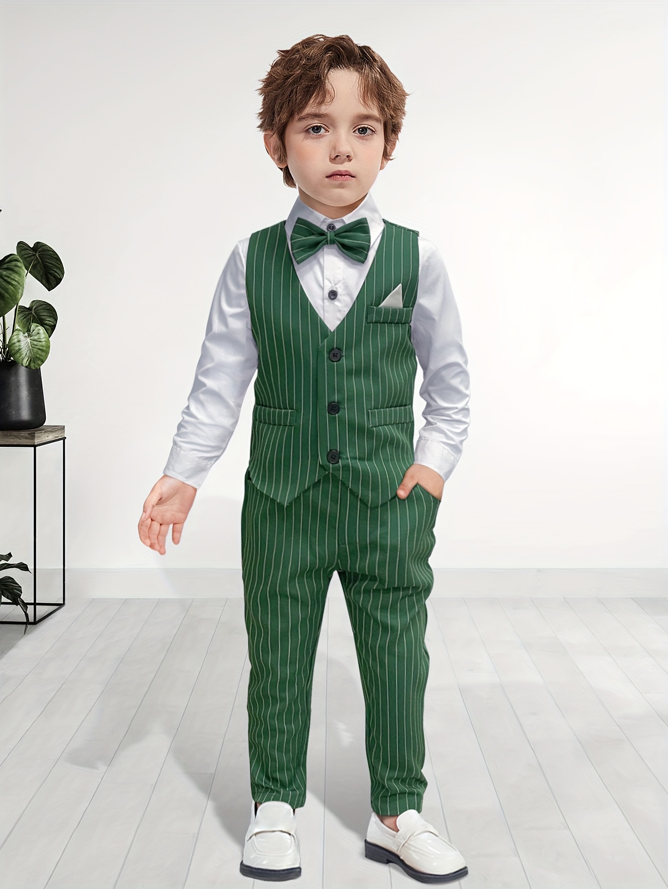 Bow Tie Boys Christmas Dress Shirt Toddler Baby Boys Christmas Outfit Kids  Long Sleeve Bow Tie, image size:800x1066