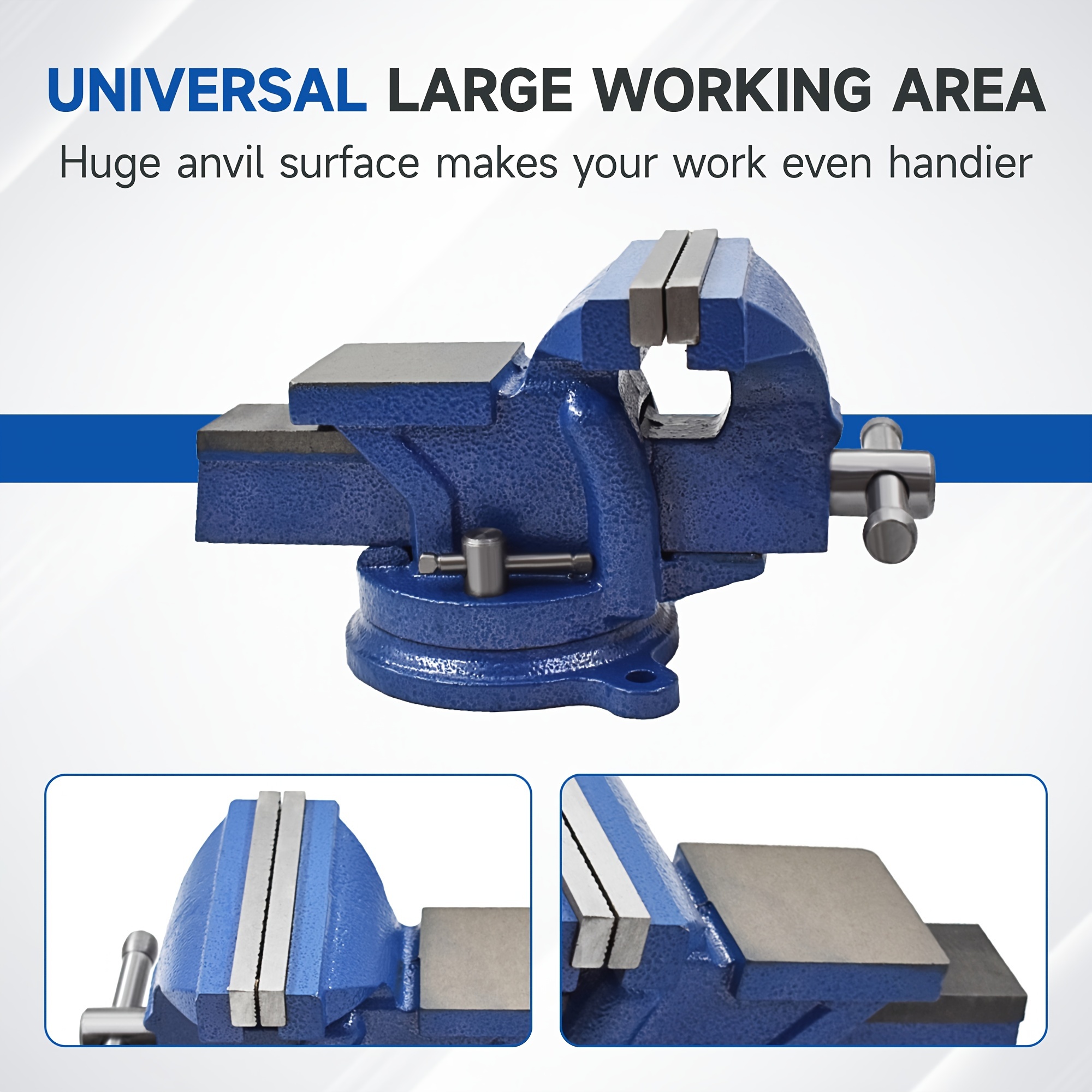 

5" 6" Bench Vise With Locking Base Table Top Clamp Heavy Duty Vice Swivel