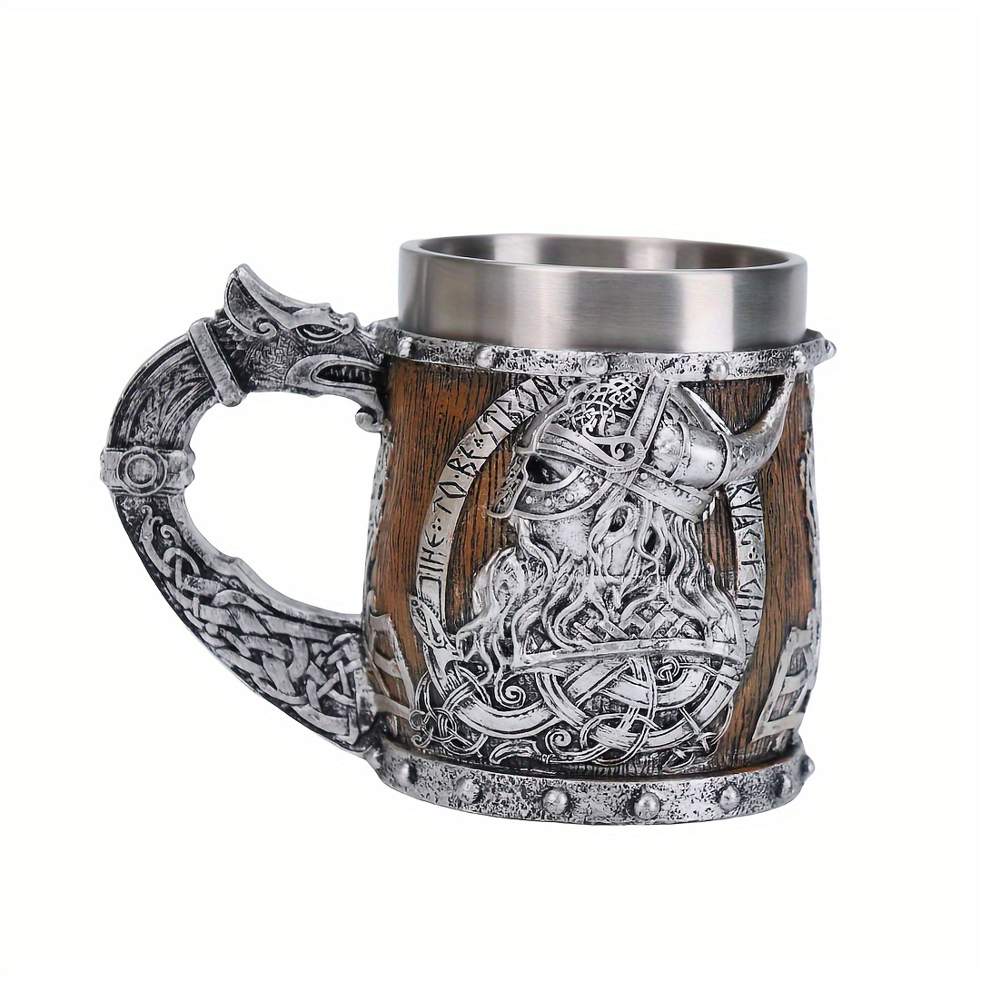 a norse mythology viking pirate mark coffee cup stainless steel viking beer cup 3d viking themed   cup christmas gift details 5