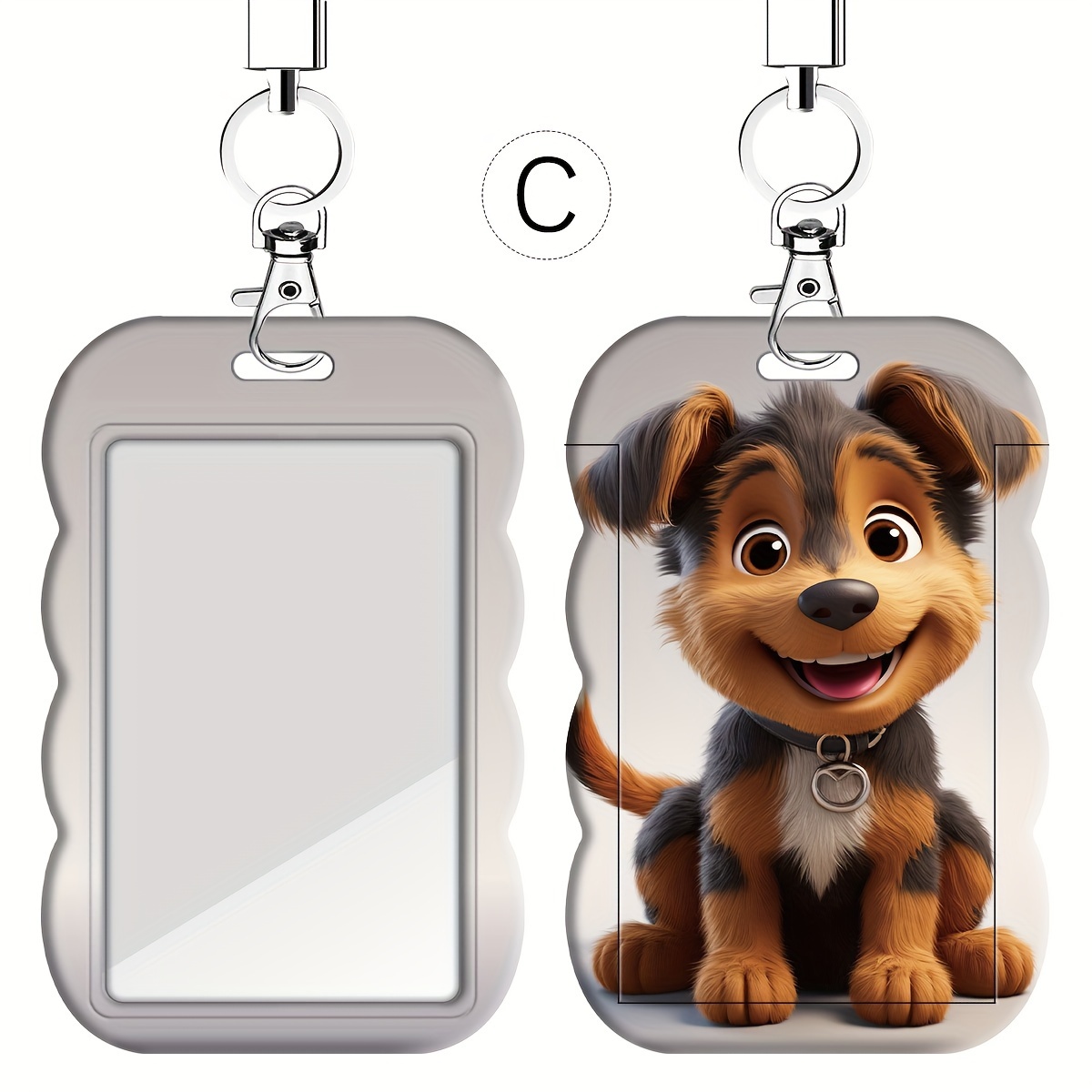 TEMU 2d A Dog Series Doctor Nurse Card Holder Bus Card Holder Id Card Holder With Lanyard
