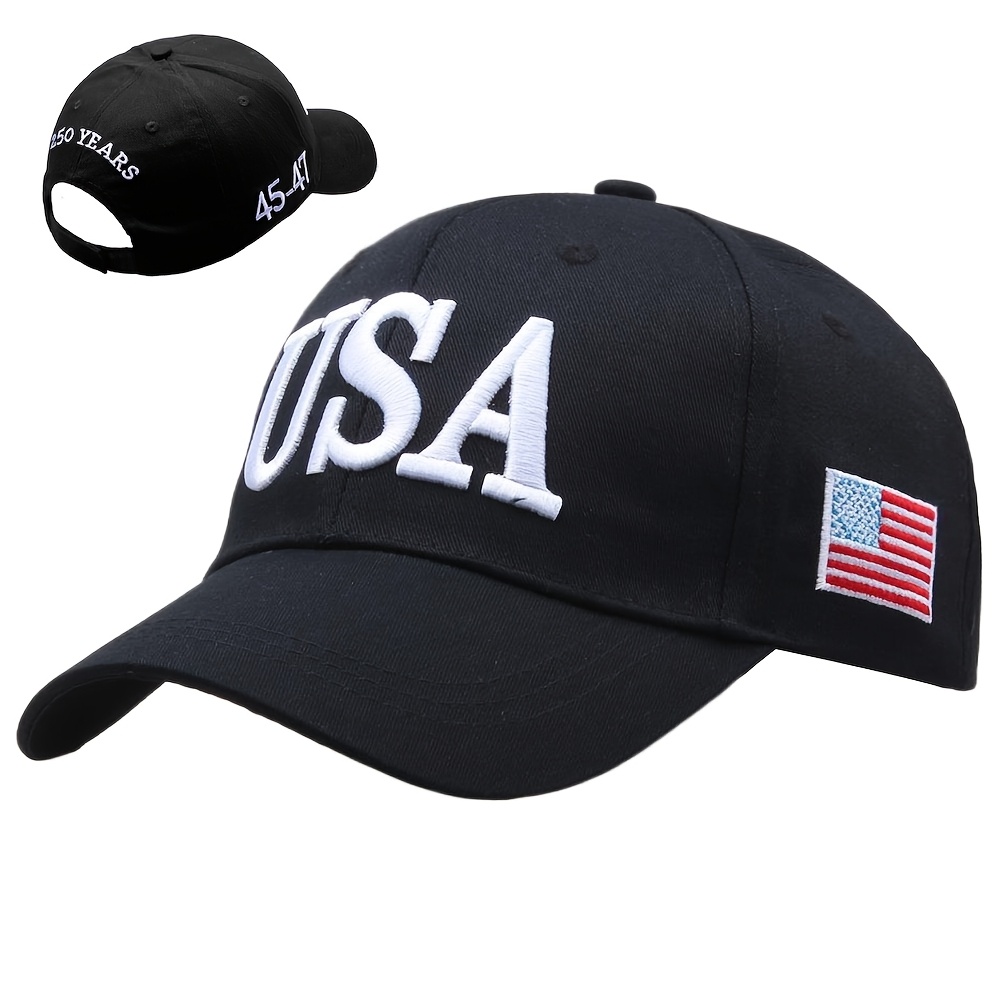 Popular Baseball Cap With American Flag, Summer Sunshade Visor Cap