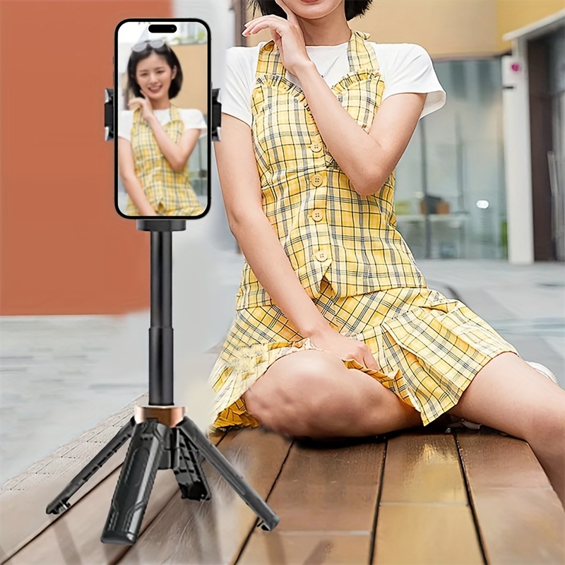 Mobile Phone Tripod, Portable Webcam Stand Mini Tripod Mobile Phone Stand,  Retractable Desktop Tripod Desktop Tripod Leg, Compatible for iPhone Camera