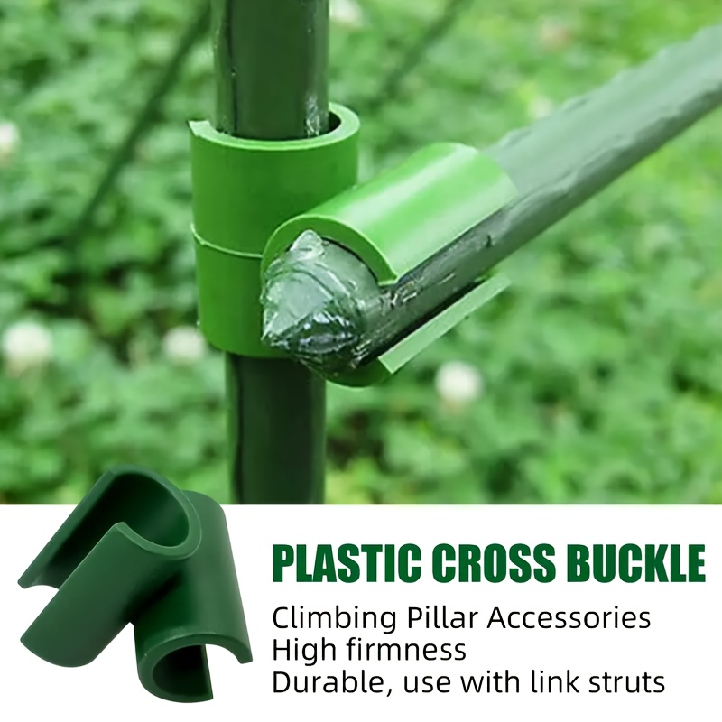 

20pcs, Horticultural Accessories, Including Support Pillars, Greenhouse Pipes, Agricultural Film Fasteners, And Plastic Connectors With Cross-shaped Buckles