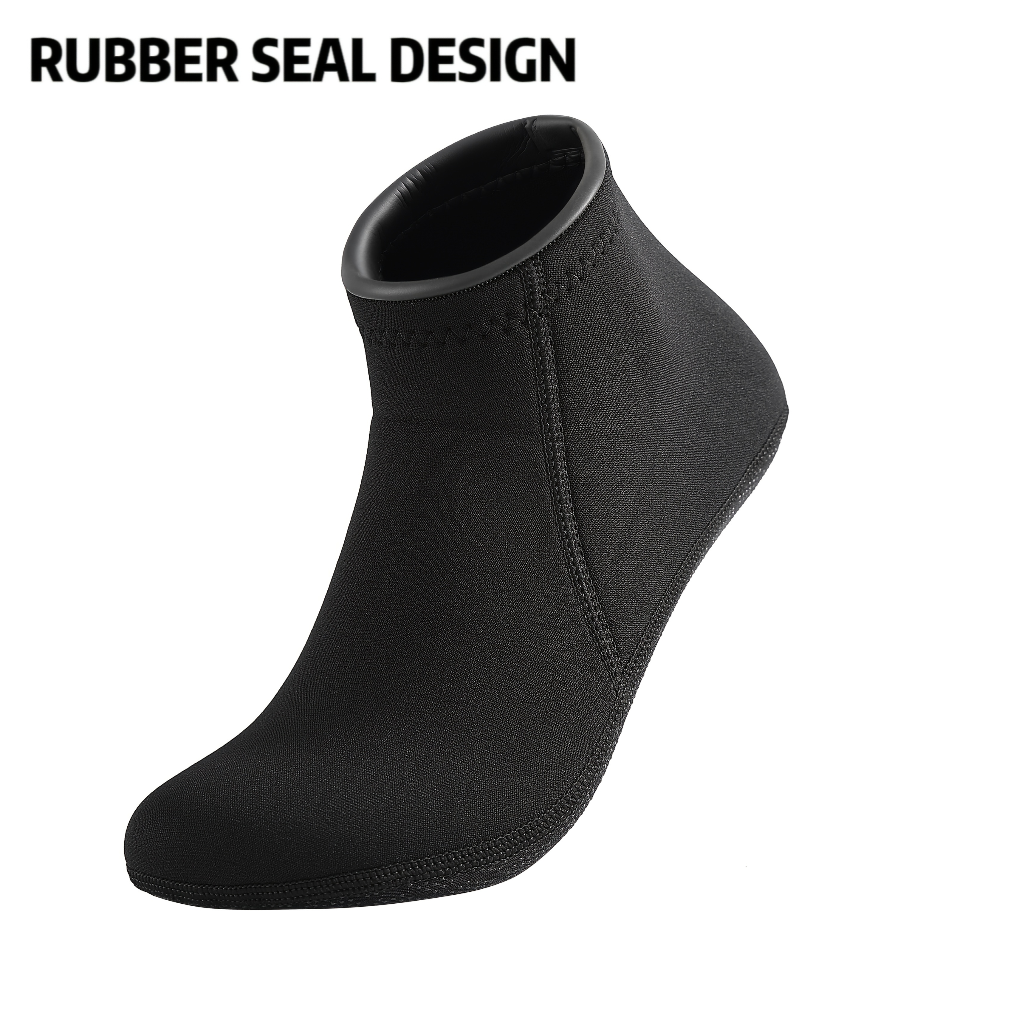 TEMU 1 Pair Neoprene Diving Socks, 3mm Thick Scuba Socks Anti Skid Warm Wear-resistant Winter Socks Surfing Booties For Snorkeling Swimming Sports