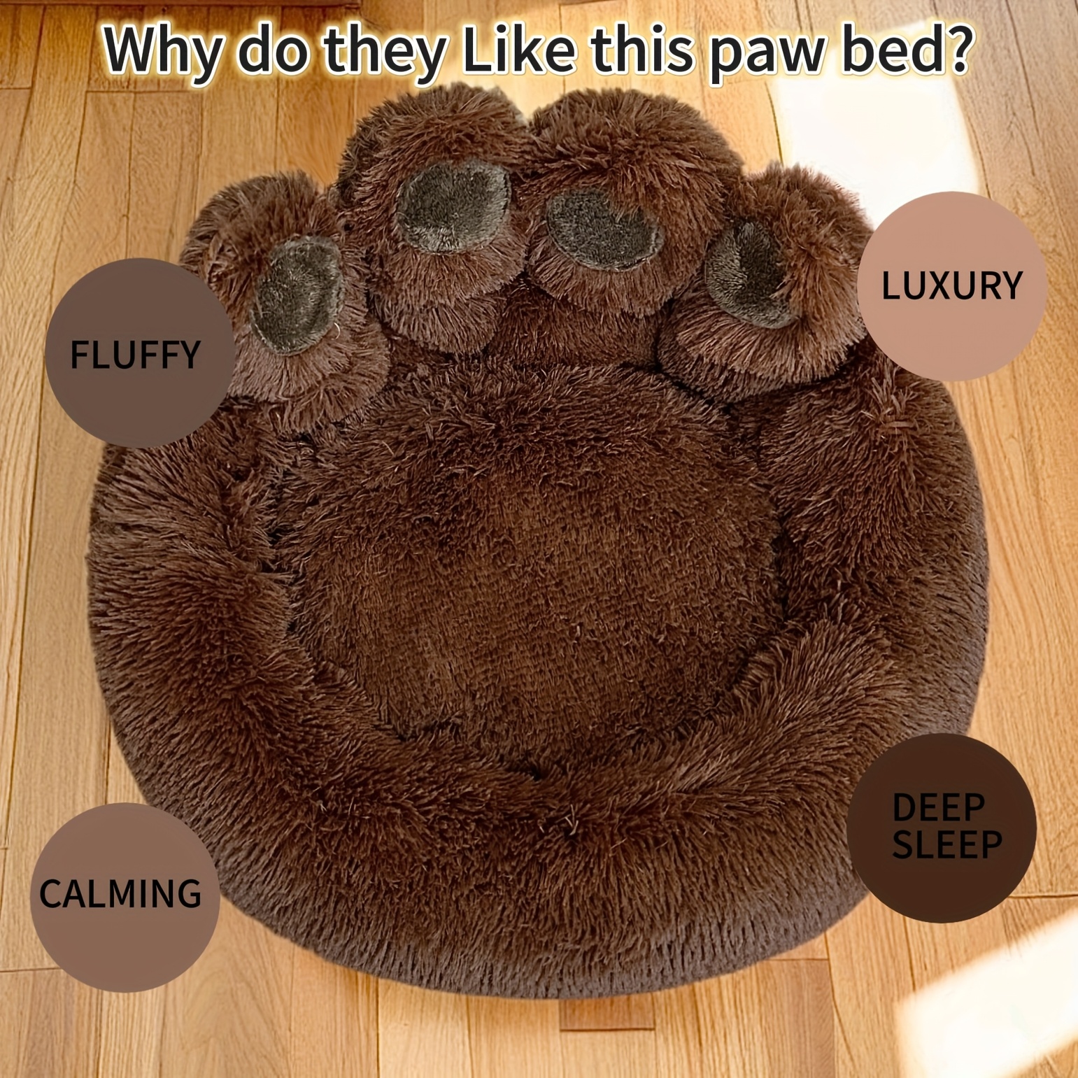 extra large   plush pet bed soft   fur   cat lounger warm anti slipcushion for small medium 8 large breeds cozy   for   Product details 7