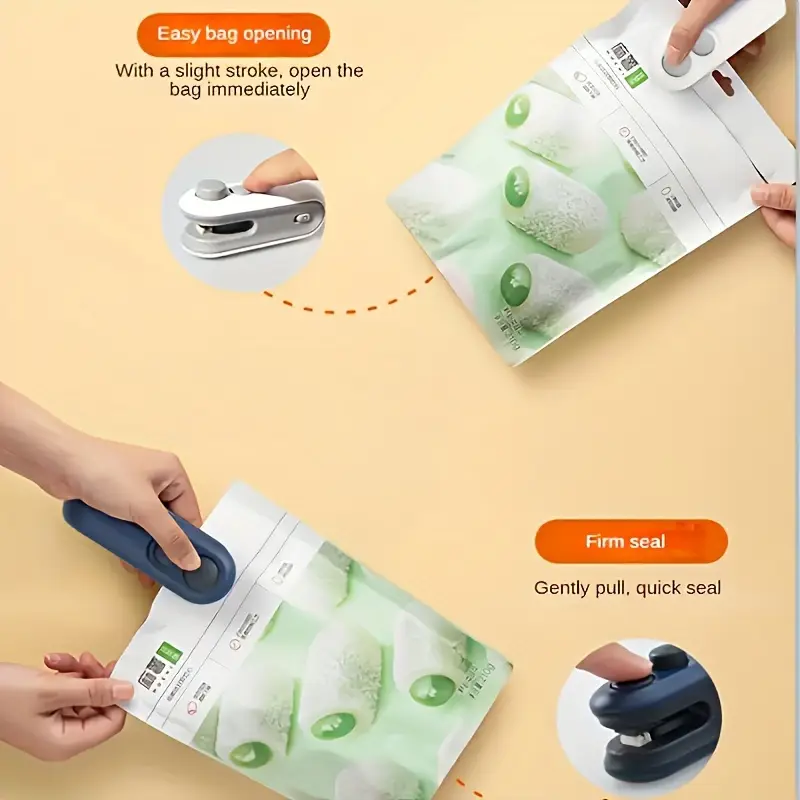 portable hand pressed bag sealer usb charging rechargeable lithium battery 150 mah capacity for home use details 8