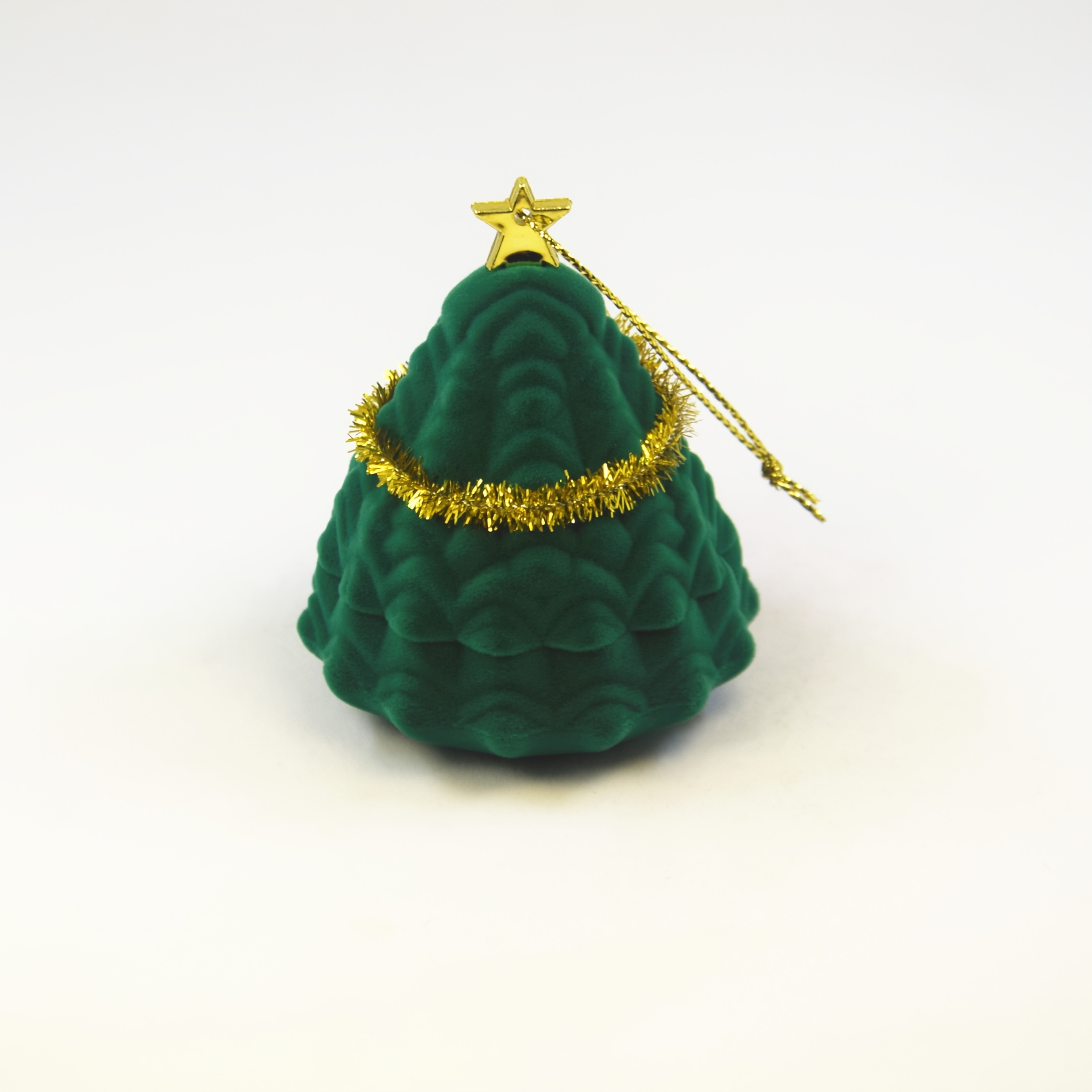 TEMU Christmas Box With Merry Christmas Text - Elegant Green & Gift Box, Velvet-lined Interior For Earrings, Rings, Necklaces - Compact Christmas Eve