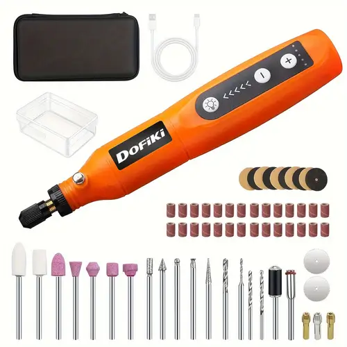 mini cordless rotary tool kit 5 speed and usb charging with 61 accessories multi purpose 3 7v power rotary tool for sanding polishing drilling etching engraving diy crafts