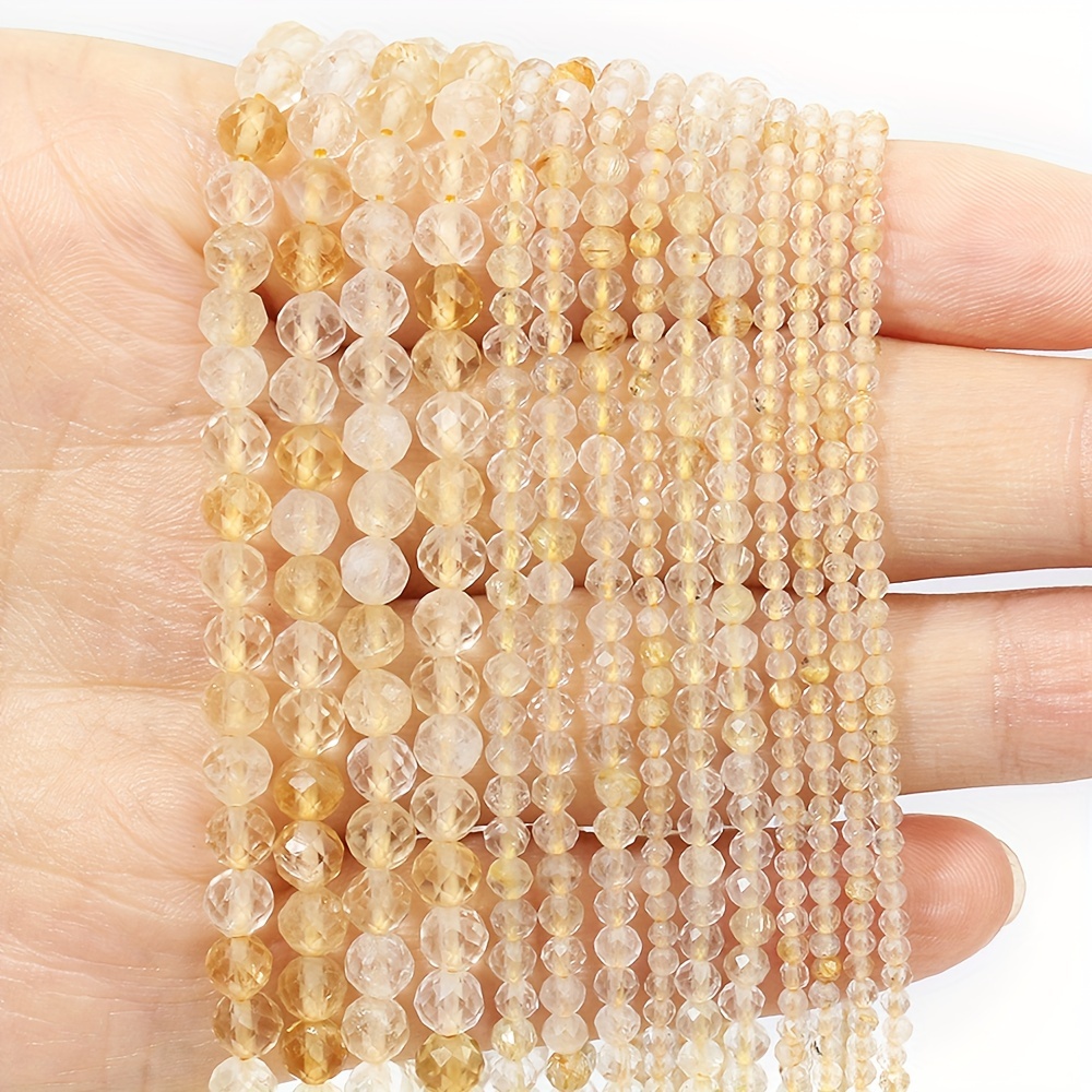 

Natural Citrine Beads - 170/110/91pcs, Assorted Sizes (2mm/3mm/4mm), Loose Spacer Beads For Making - Ideal For Bracelets, Necklaces & Earrings Craft Supplies, Handmade, Special