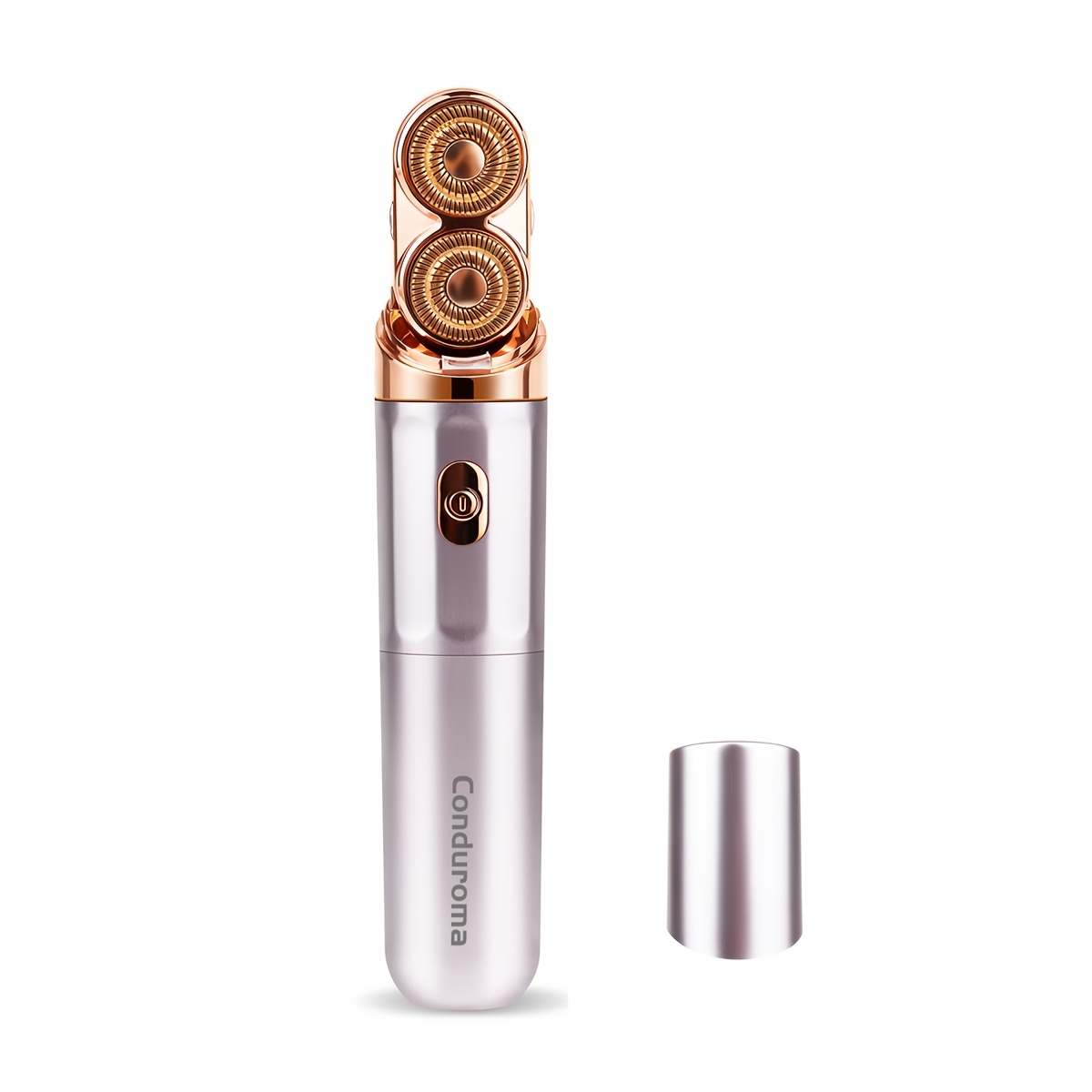 Image of Conduroma Women' Rechargeable Facial Hair Shaver With Double Head & Led Light - Epilation Device Suitable For Face, Upper Lips, Chin, - Portable Lady Shaver With Low Voltage (36) For