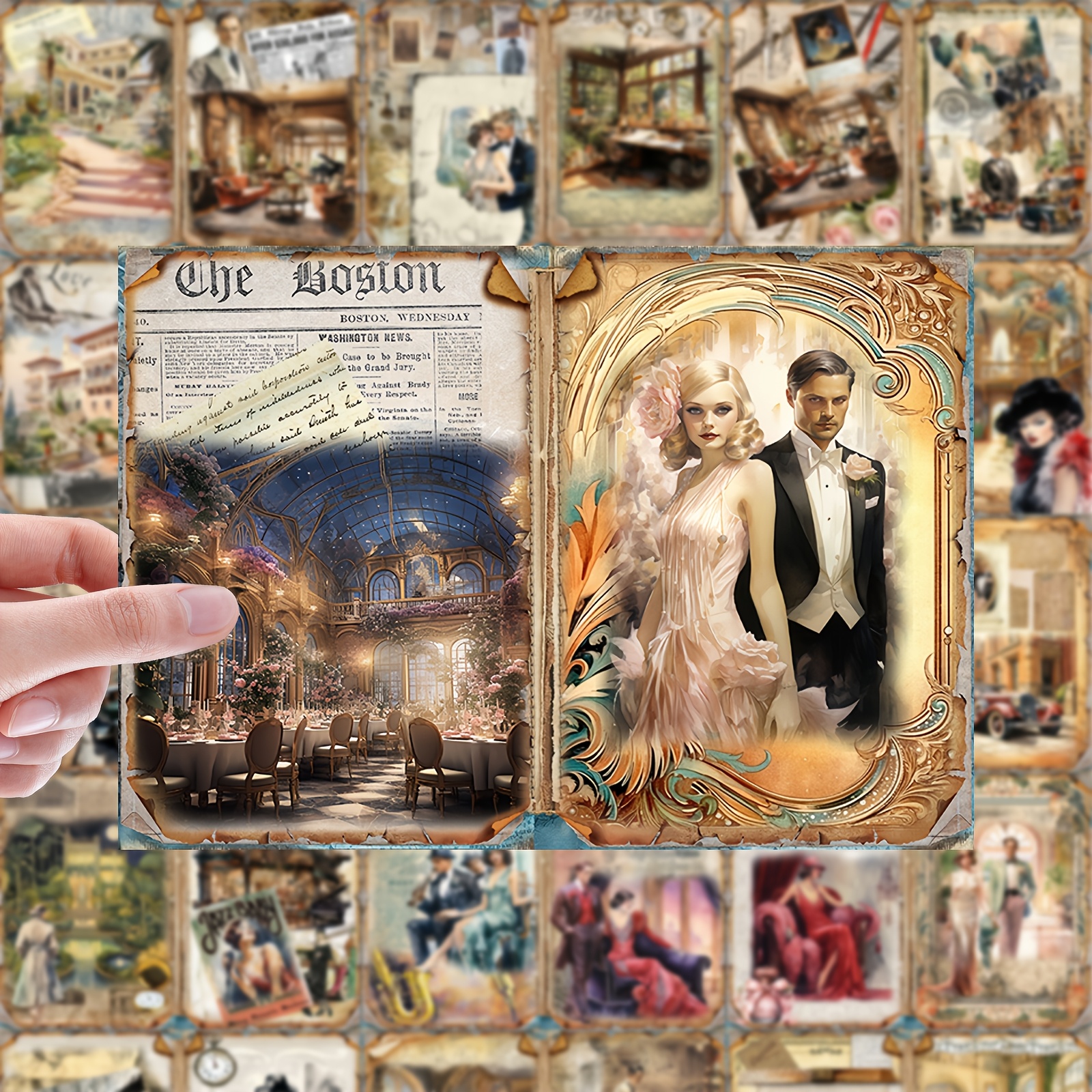 

Vintage Victorian-inspired A5 Scrapbooking , 8.26x5.7" - Diy Greeting Cards & Bullet Journals, Craft Supplies, Decorative Crafting Kit