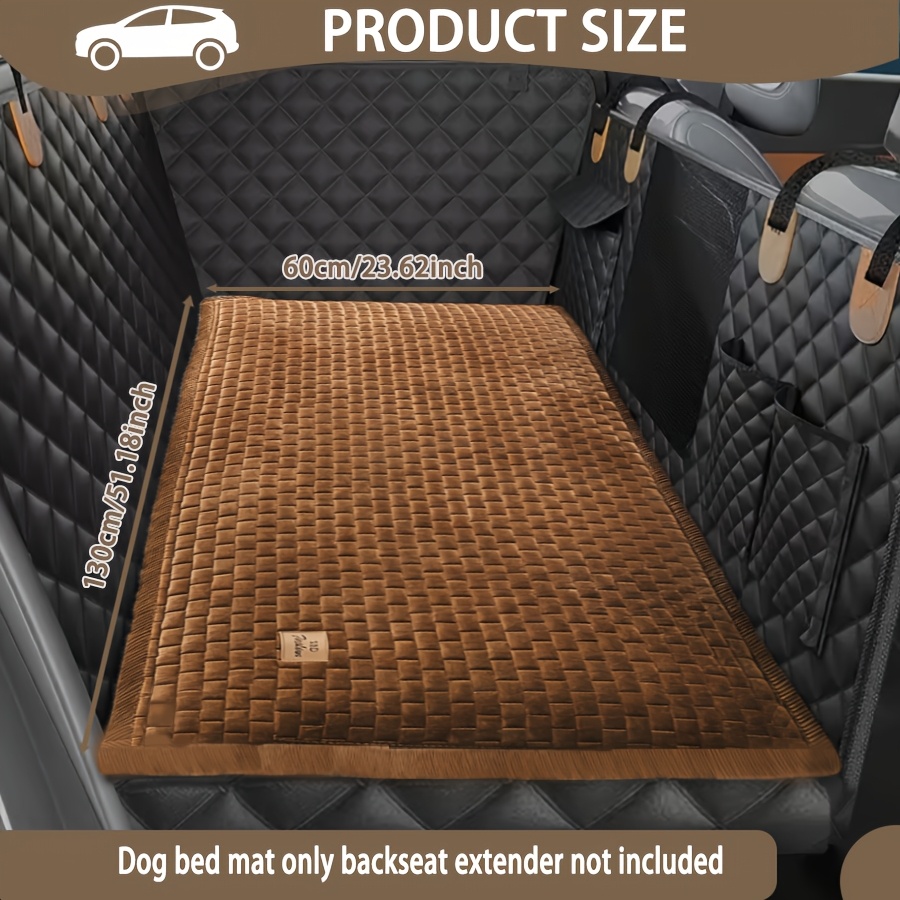 TEMU 1pc Pet Car Blanket With Anti-slip Rear Seat Extender, Design, For Suv, Sedan And Truck, Soft Travel Mat For Dogs, Easy To Clean,