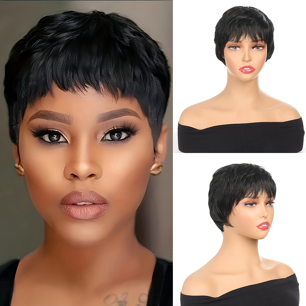 E-shop Synthetische Neuheiten Highlight Mixed Schwarz Gerader Bob Cut Neuer Modestil Perücken für Damen, Hitzebeständige Faser 6 Zoll 100% Dichte