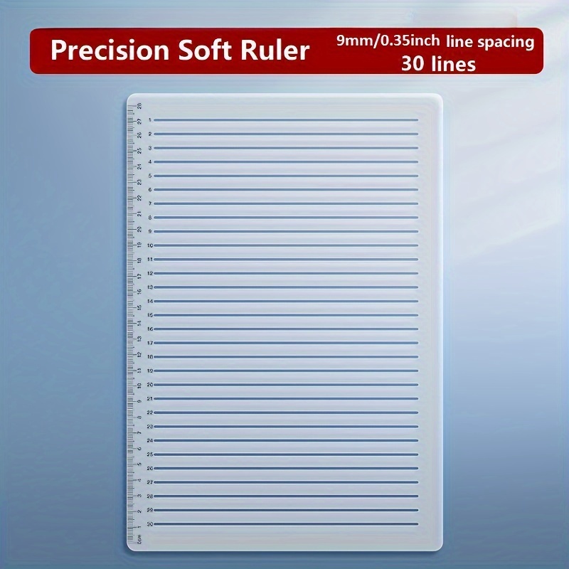 Precision Soft Plastic Ruler 8/9/10mm Line Ruler Back To School Gift
