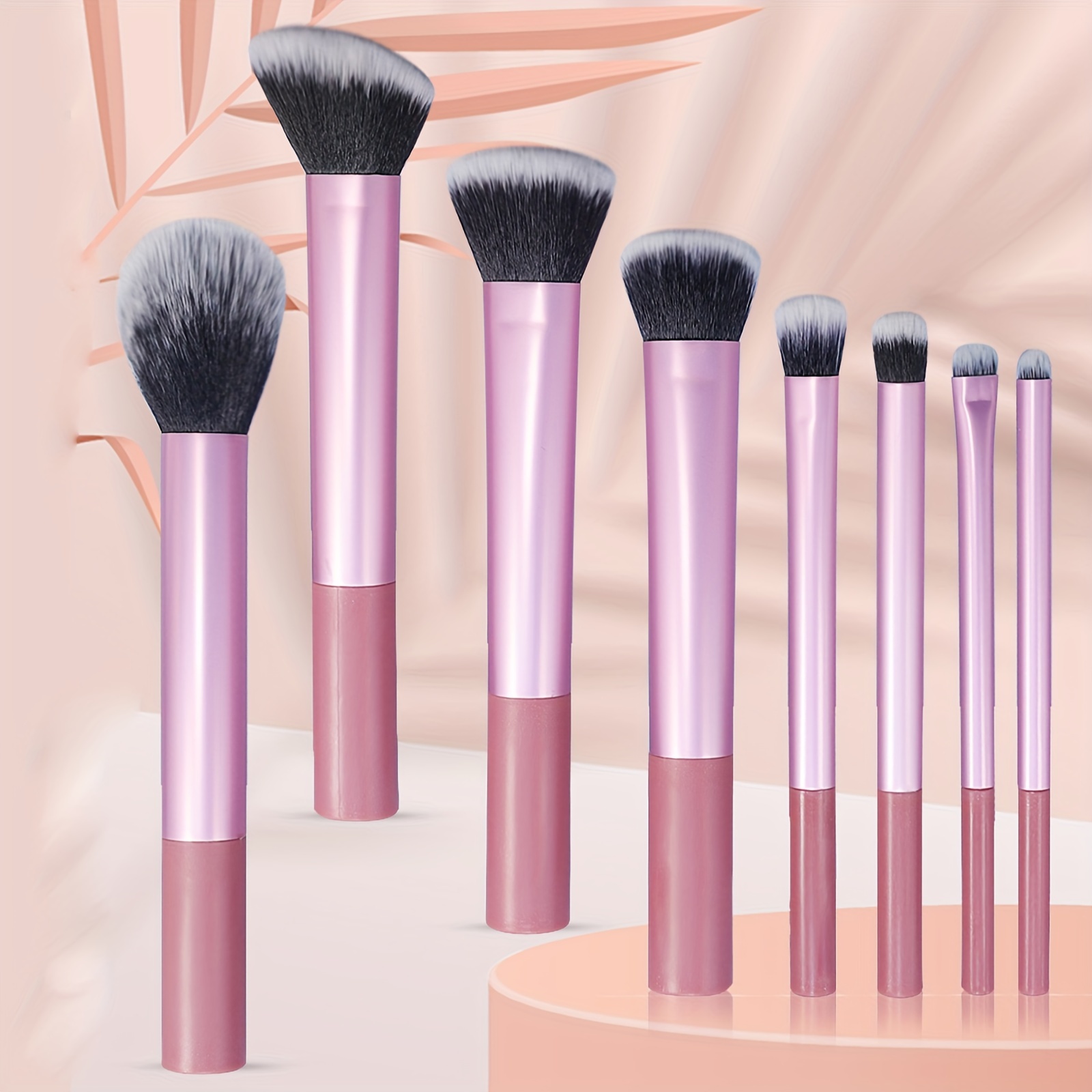 8Pcs Makeup Brush Set Full Set Ultra Soft Brushes Blush