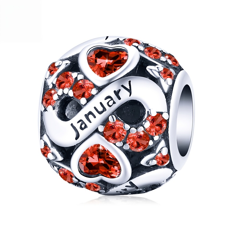 Women's Elegant Birthstone Infinite Love Heart Pendant
