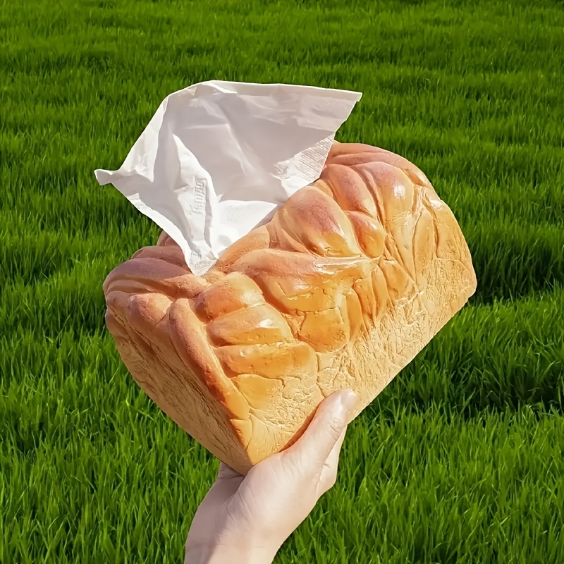 1pc creative simulation bread design plastic tissue box rack square design   tissue dispenser suitable for home car living room and restaurant decoration Product details 0