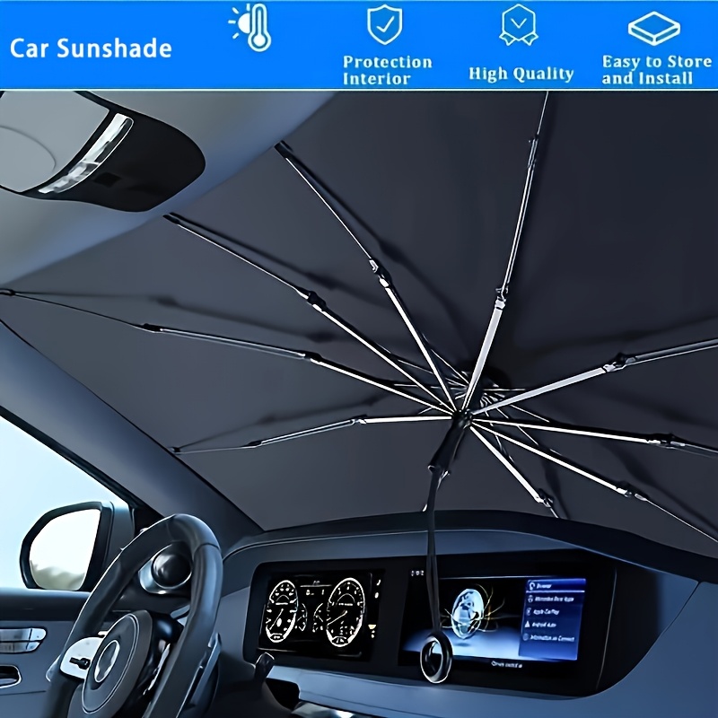   car windshield sunshade universal car windshield upgrade sun umbrella   and foldable for storage suitable for cars suvs and trucks heat resistant sunshade protector essential sunshade for summer cars