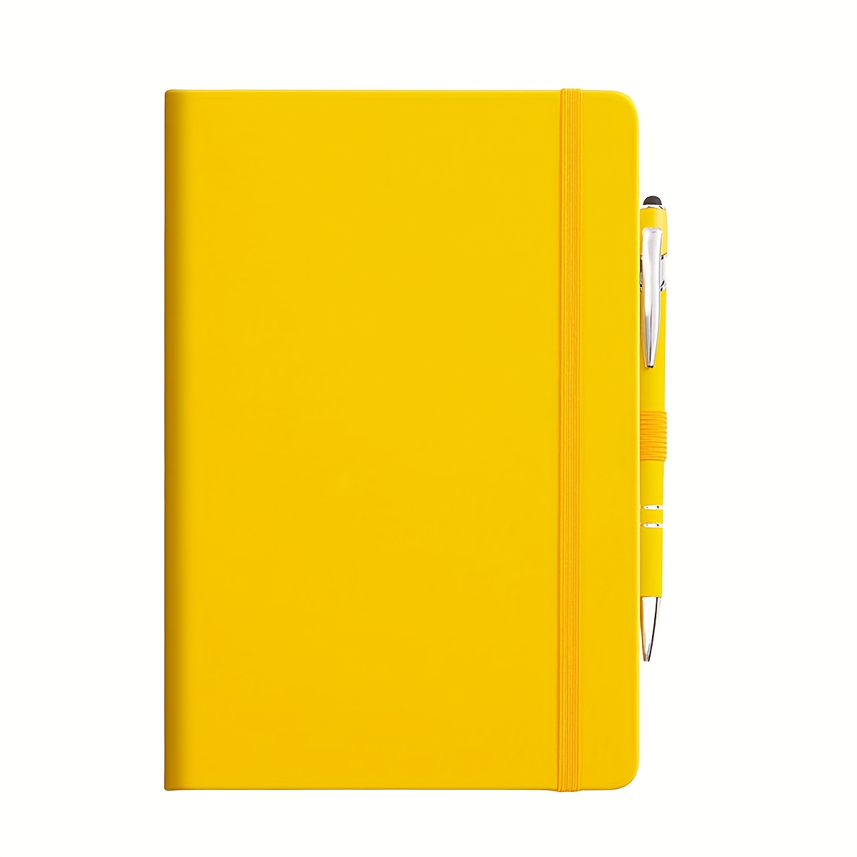 TEMU Carnet de notes 1 pièce avec logo personnalisé, bloc-notes A5 de grande valeur avec sangle en PU, passant pour stylo et ensemble de stylo à