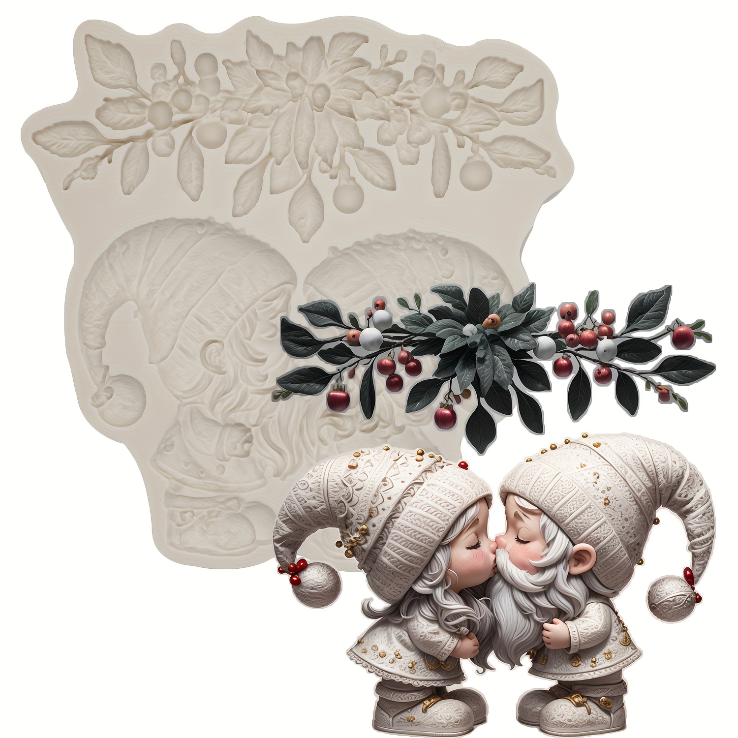 Christmas 3d Silicone Mold For Resin, Candy & Chocolate - Diy Cake Decorating Tool, Baking Accessory By Embroidery