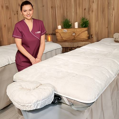 Fleece Massage Table Pad Set Pad and Face Cradle Cover 31 X 72 Inch
