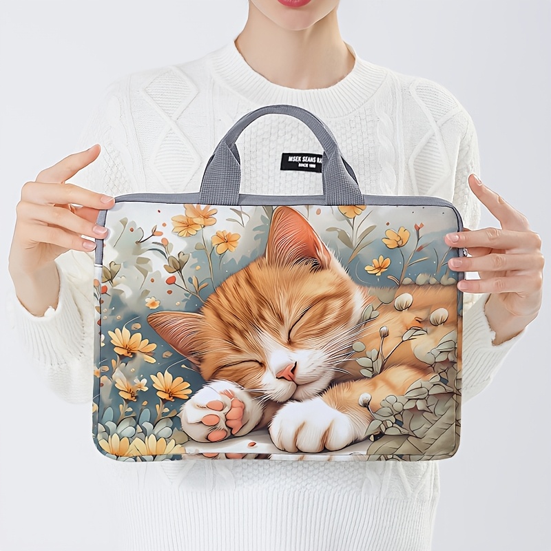 TEMU Print Laptop Sleeve Case Suitable For Tablet & Computer Cover, Soft Cloth Zipper Closure Cover Compatible For, -book Readers, Smartphones, For ,