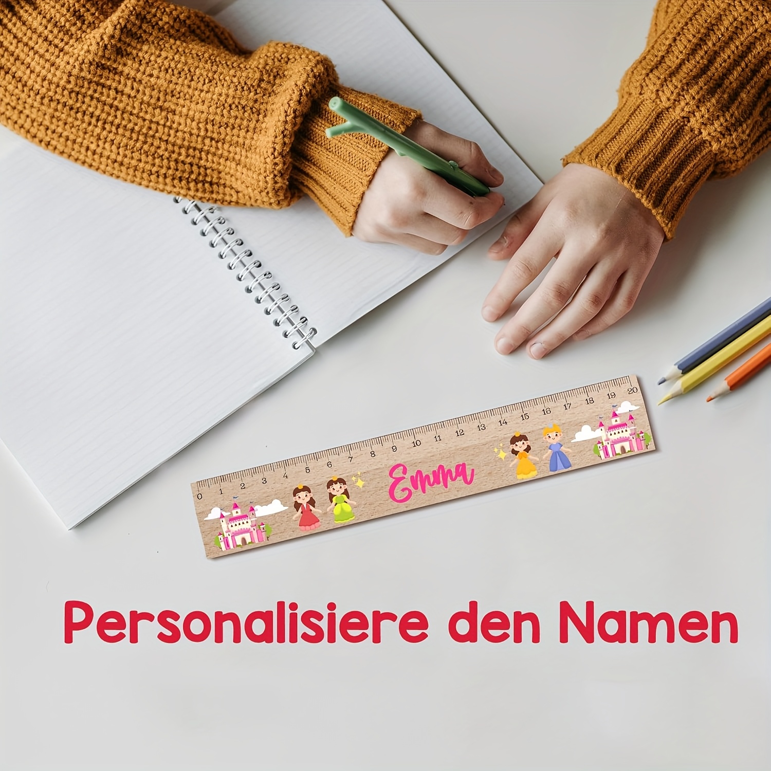 Personalized Wooden Ruler, Essential for Students