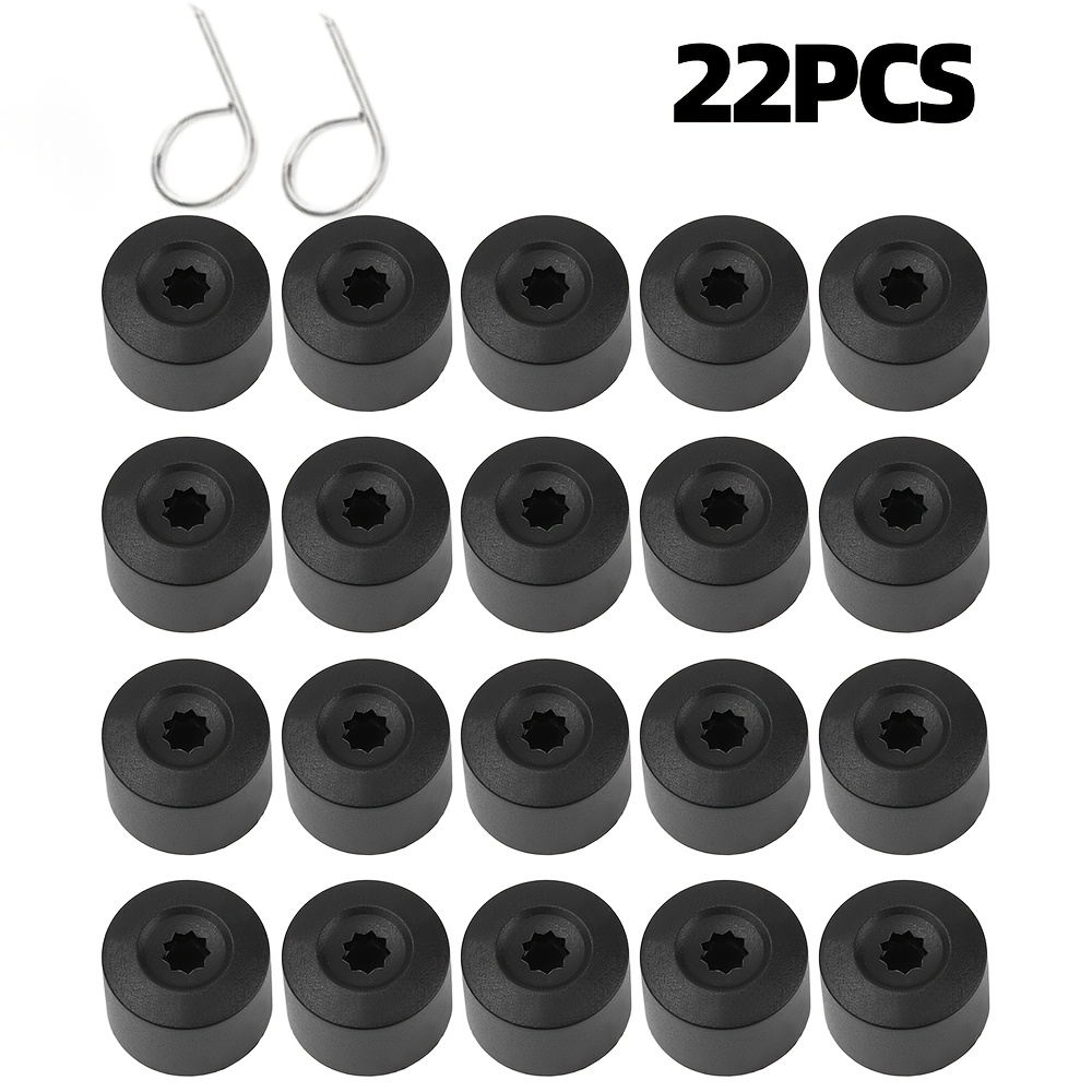 TEMU Set Of 22 Hex Nut Caps For Car Wheels, With An Easy-removal Tool, 17mm Wheel Caps; Suitable As Replacement Parts For Tiguan Mk5 And B7 Wheel