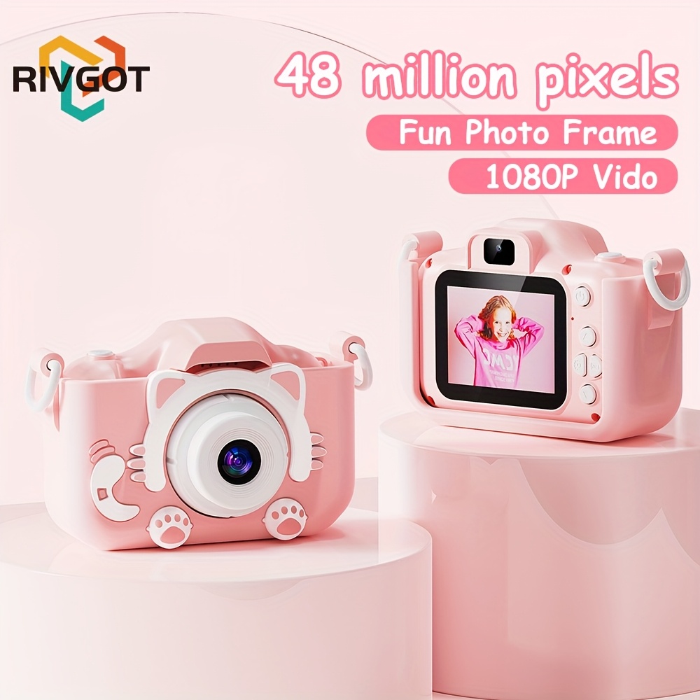 Cámara Infantil Luckits Con Impresión Instantánea – Diseño Dinosaurio, 4800W Dual, 1080P HD, Tarjeta 32GB Incluida, Regalo Para Niños De 3 A 12 Años