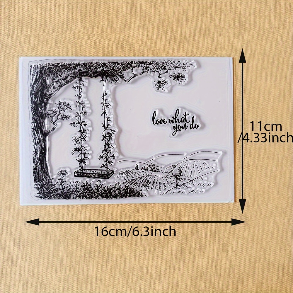 Image of Beautiful Swing Countryside Scenery Clear Stamps/seals For Diy Scrapbooking/card Making/album Decorative Stamp Crafts