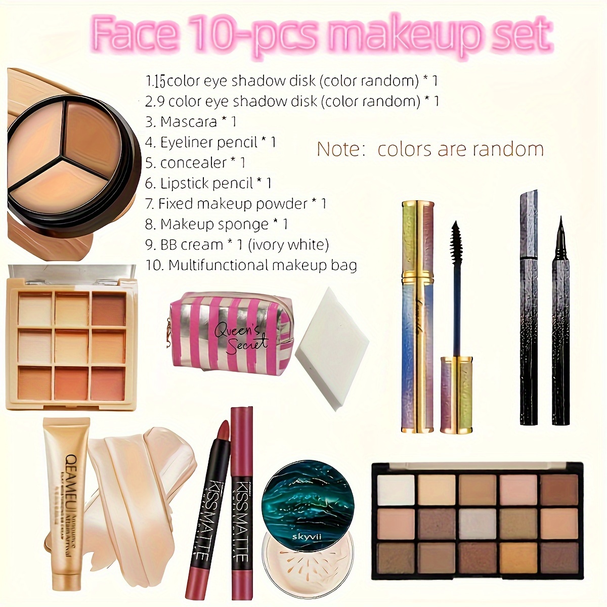 Make-up Gift Set Cosmetics Makeup Palettes All in One Makeup Kit for Full  Face