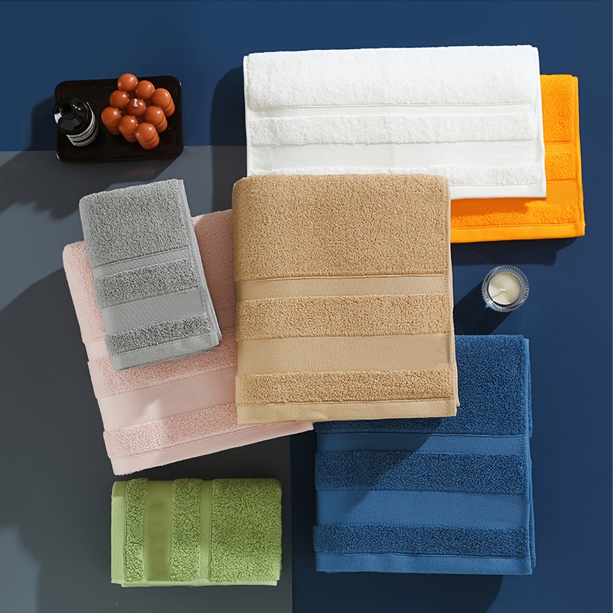 TEXTILOM Set di 6 asciugamani da bagno in 100% cotone turco, lussuosi