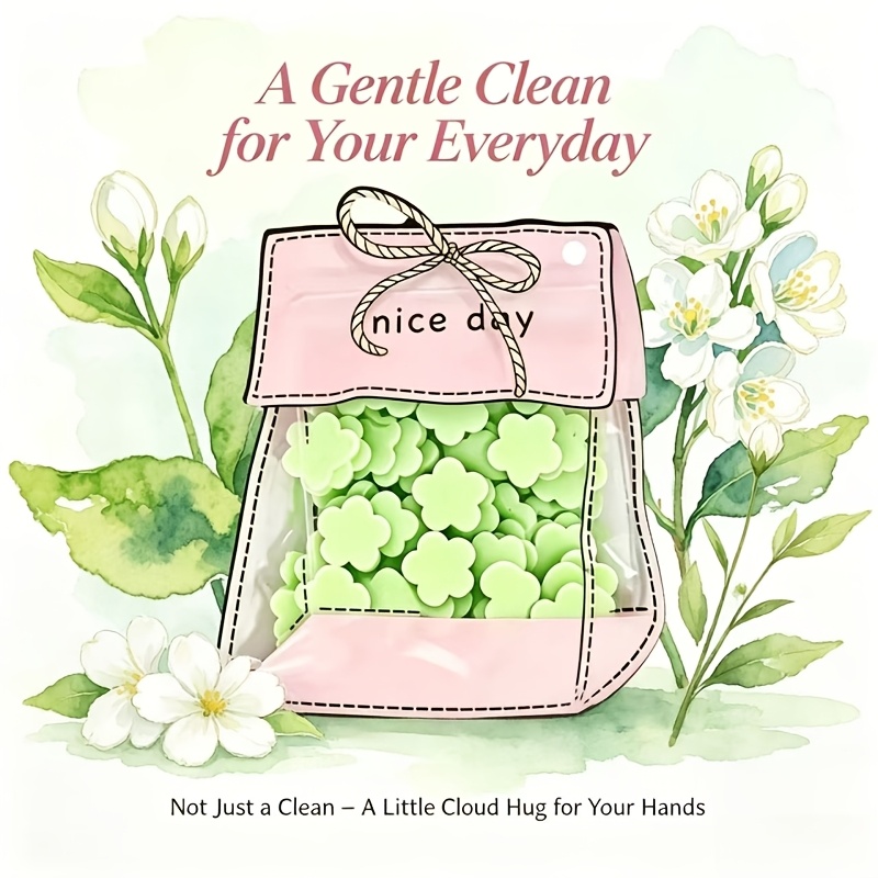 100pcs Random Portable Fruit Scented Floral Soap Sheets