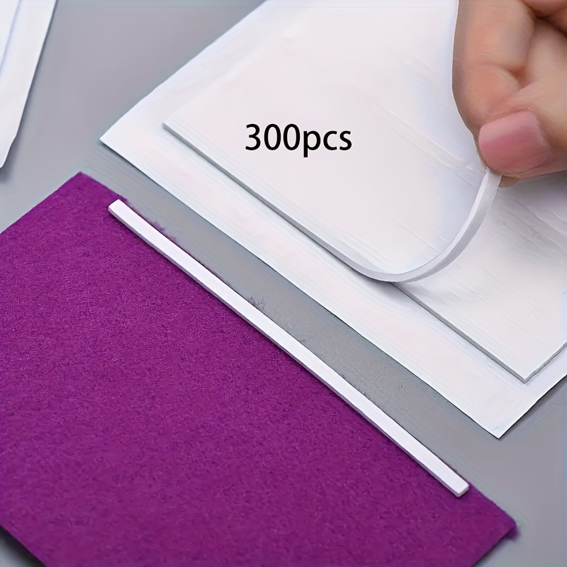 300pcs (6 Sheets) Of Strong Double-sided Adhesive Foam Strips - Thick And Flexible 3d Foam, Suitable For Crafting, Scrapbooking, And Office Organization