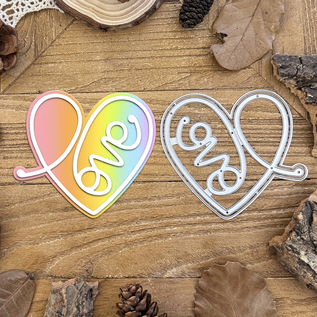 

love Words Metal Cutting Dies For Diy Scrapbooking, Greeting Cards & Home Decor - Handcrafted Holiday Craft Tool