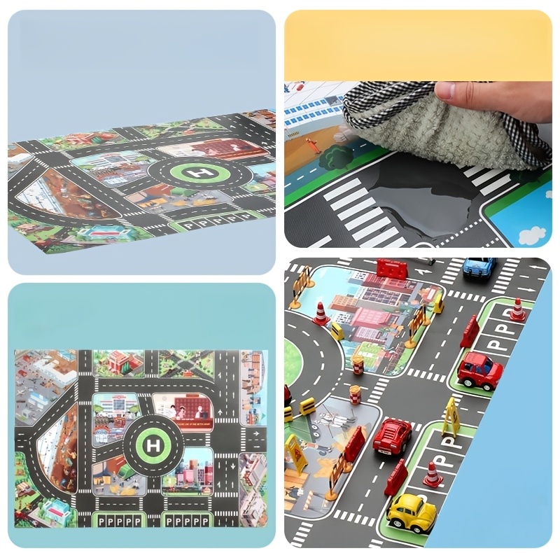 City Traffic Epidemic Prevention Engineering Map Play Mat