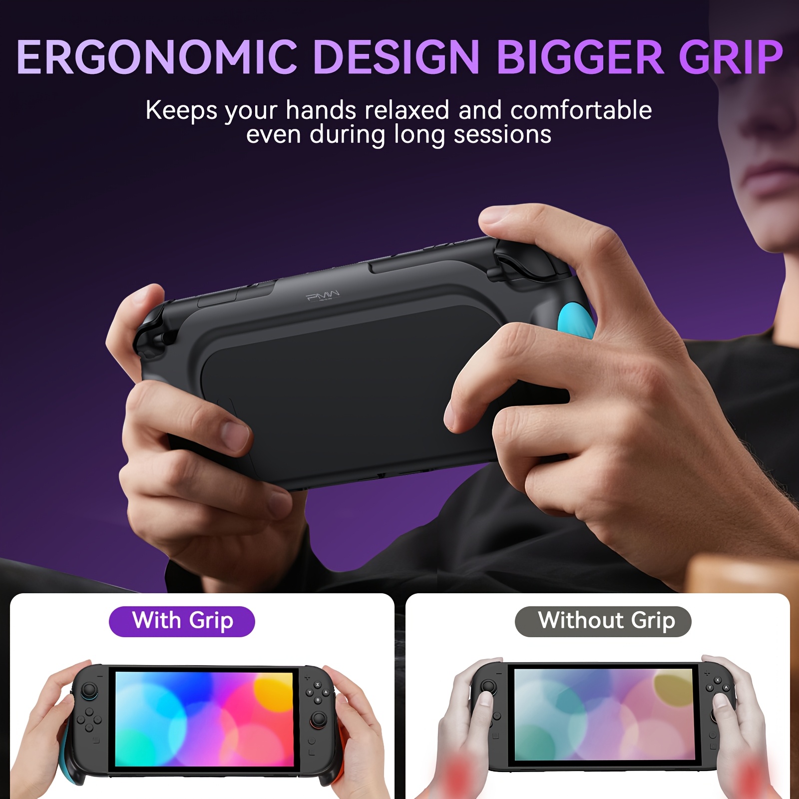 ergonomic 1pc for switch 2 durable and lightweight grip shockproof cover protective case grip cover game additions