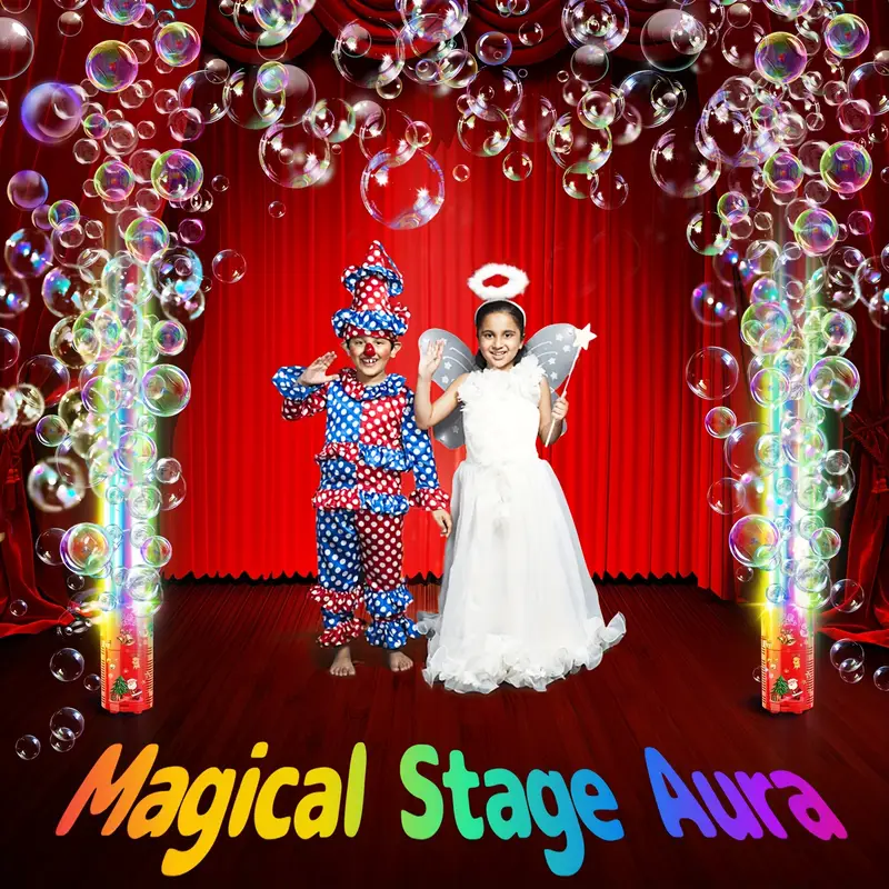 fireworks bubble machine with lights for party 13 holes firework bubble machine kids bubble machine with closeable sound party christmas chinese new year details 3
