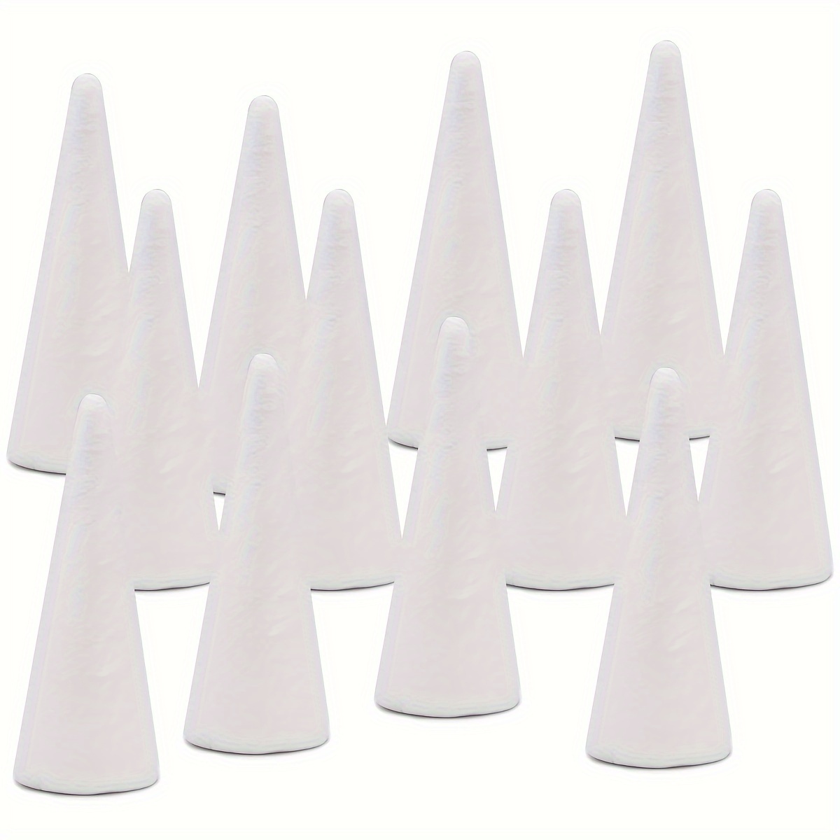 

12pcs White Cones 5.91" - Diy Crafts, School Projects, Party Decorations & Home Art Projects