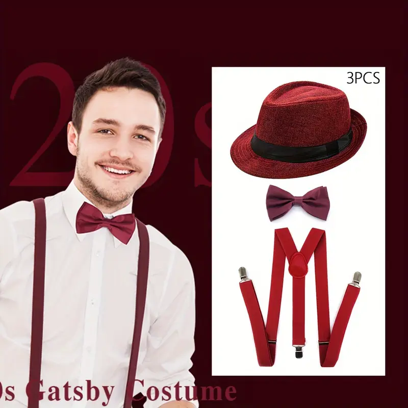 Baby Fedora Simplicity - Suspenders And Pre Tied Bowtie Y Shape... Baby Fedora Simplicity - Suspenders And Pre Tied Bowtie Y Shape...