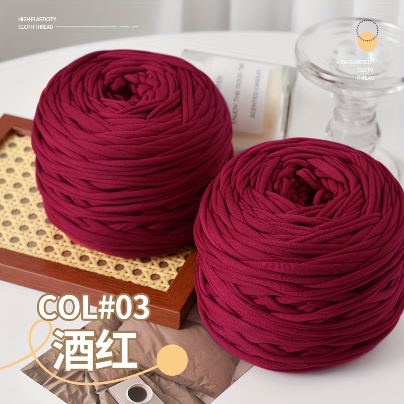 TEMU Luxury 2pcs Set Of Large Capacity 560g (19.7oz) High-elastic Crochet Knitting Fabric Strip T-shirt Yarn Smooth And Elastic Comfortable And
