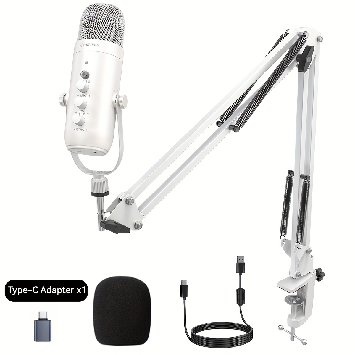 Boom Microphone Gaming Mic Attachment Usb Gaming Microphone Kit