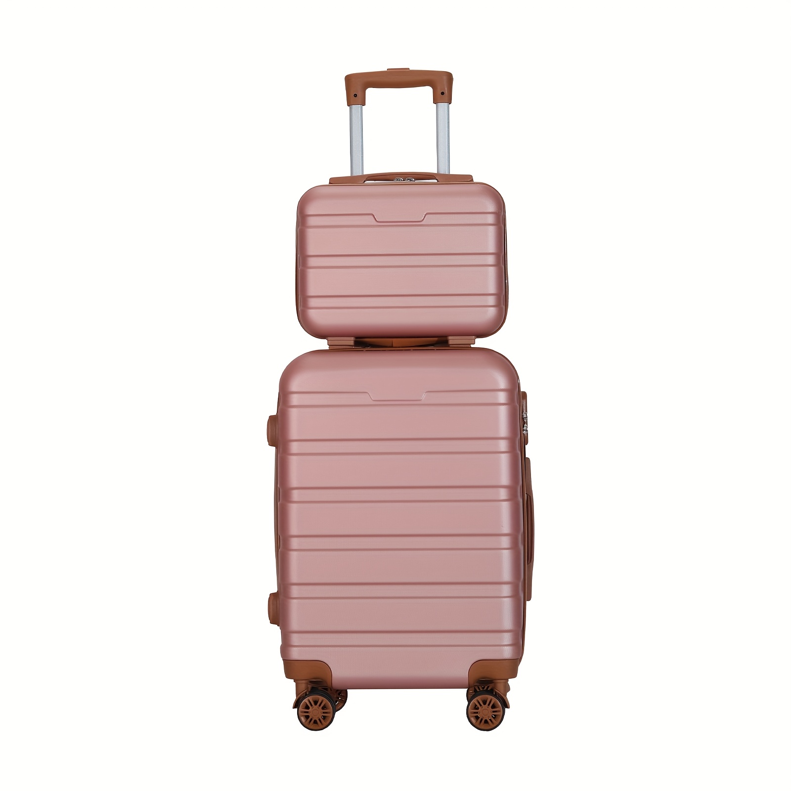2pcs (12/20 Inch) New Retro Fashion Trolley Box Set, Material Abs, Box Is Hard Shell, 4 Rotating , Combination Lock Non-tsa Lock.