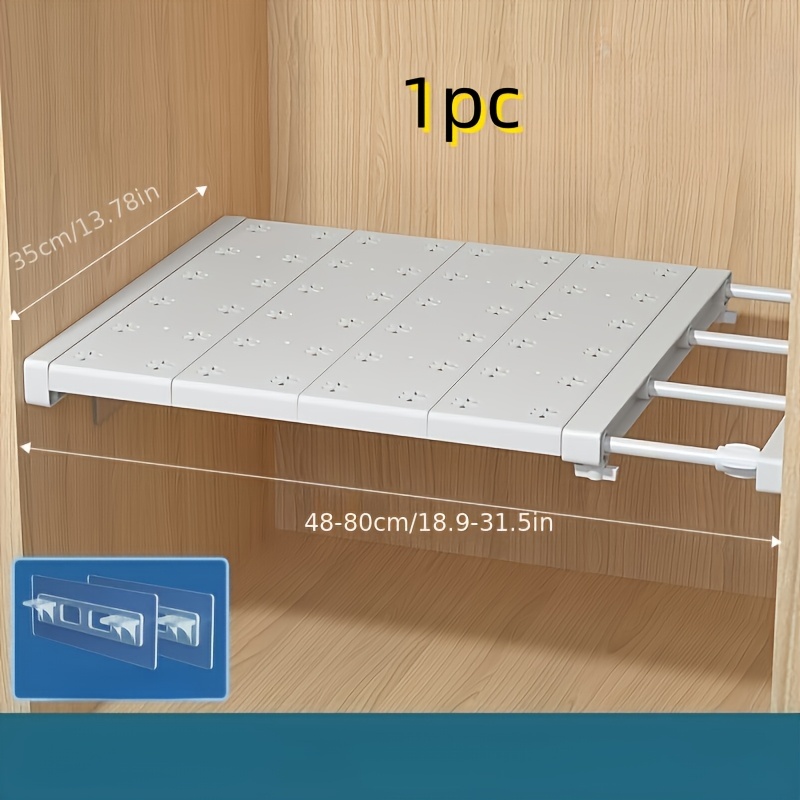 adjustable closet organizer shelf expandable plastic dividers for bedroom dorm and closet storage 1pc space saving design for   organized wardrobe closet organization adjustable organizer versatile storage closet organizers and storage