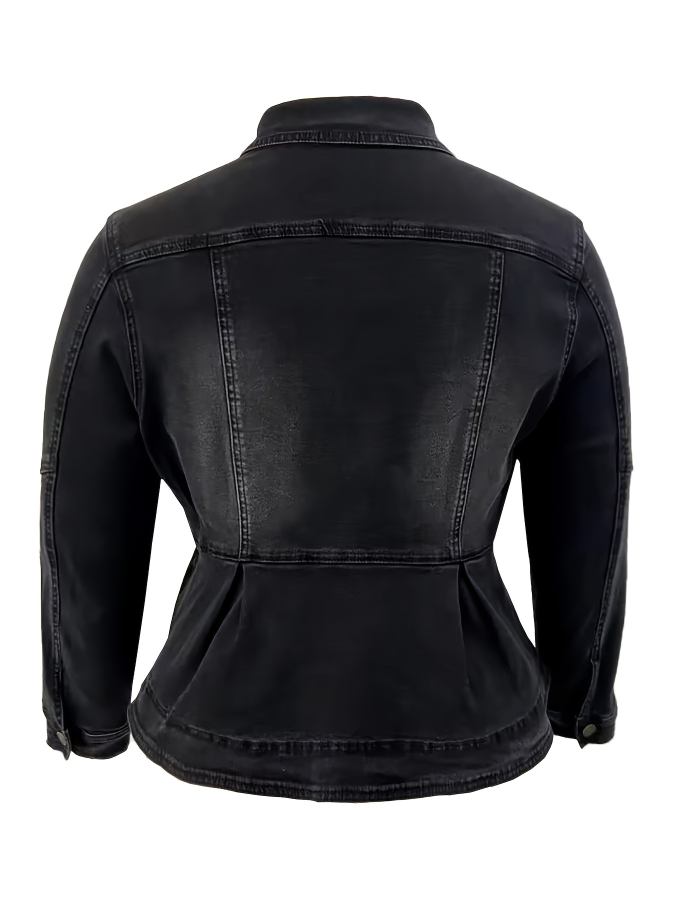 elegant style womens plus size elegant denim jacket Temu South