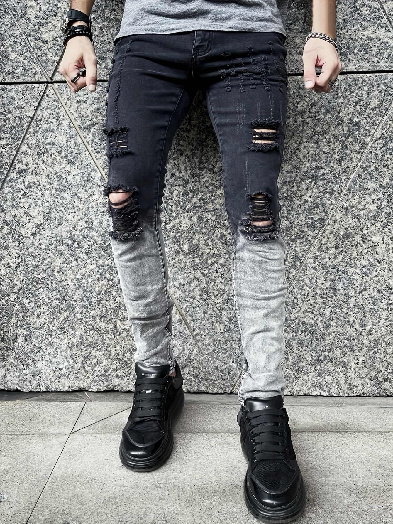 Jean Bootcut Stretch Coupe Droite Homme Imprimé Hip Hop Coupe Droite Vintage Denim Pantalons Baggy Lâche Fit Jambe Droite Pantalon Pantalons De Sport